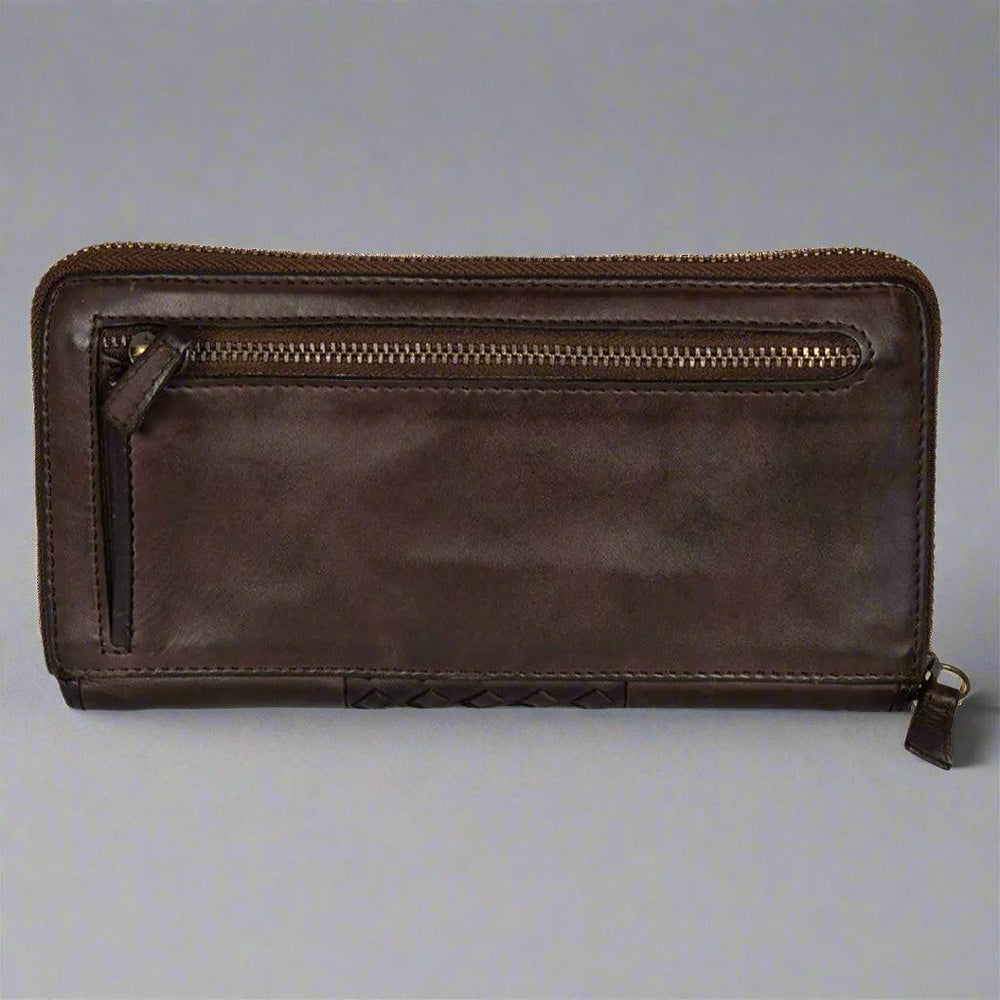 BOL Women's Basket Weave Zip-Around Clutch Wallet EX-STOCK Canada