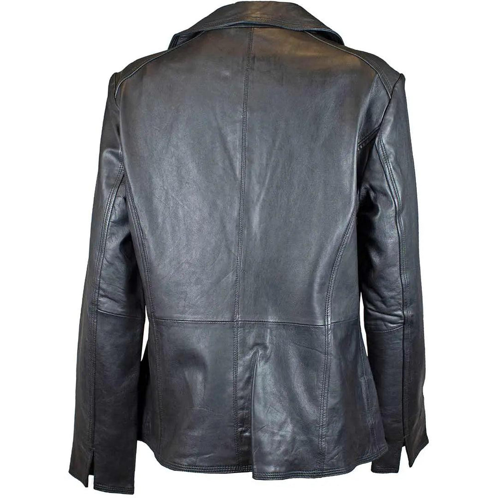 BOL Women's Classic Open Collar Leather Jacket EX-STOCK Canada