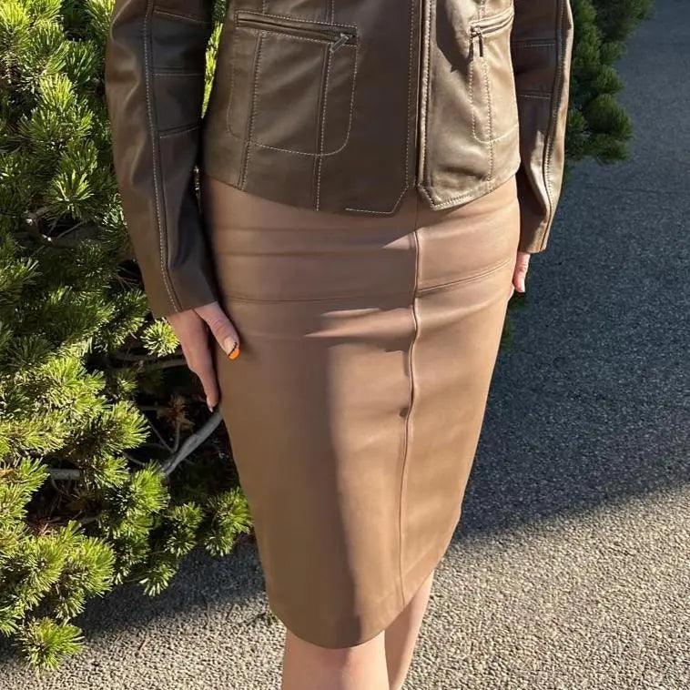BOL Women's Dawn Leather Pencil Skirt EX-STOCK Canada