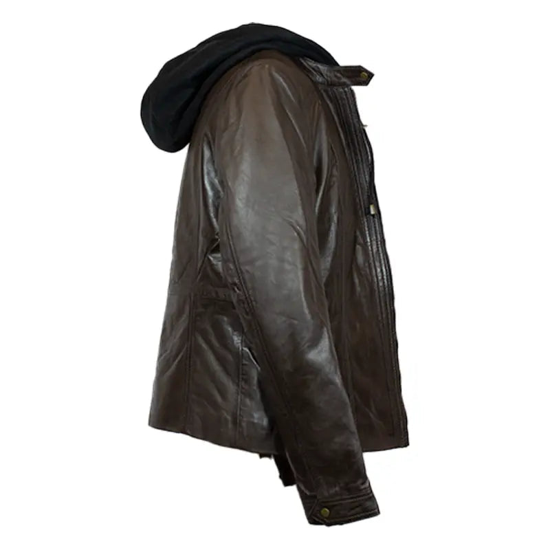 Chaqueta de cuero con capucha desmontable para mujer BOLEX-STOCK Canada