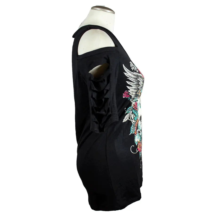 Top BOL para mujer con hombros descubiertos y estilo diabólicoEX-STOCK Canada