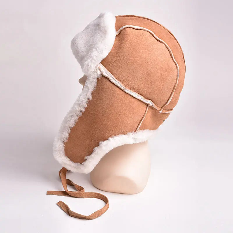 Gorra Bomber de Mujer BOL de Piel de Oveja Merino Cosida a ManoEX-STOCK Canada