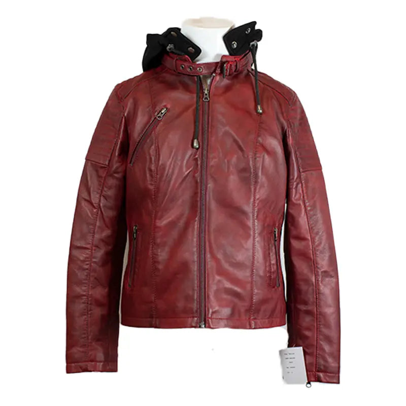 Chaqueta de cuero con capucha para mujer BOLEX-STOCK Canada