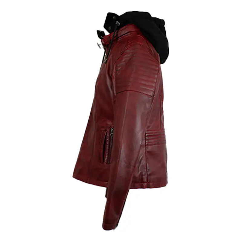 Chaqueta de cuero con capucha para mujer BOLEX-STOCK Canada