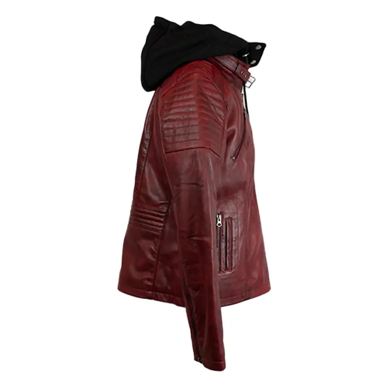Chaqueta de cuero con capucha para mujer BOLEX-STOCK Canada