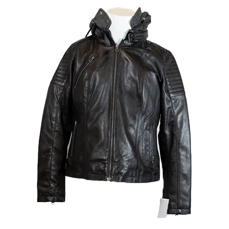 Chaqueta de cuero con capucha para mujer BOLEX-STOCK Canada