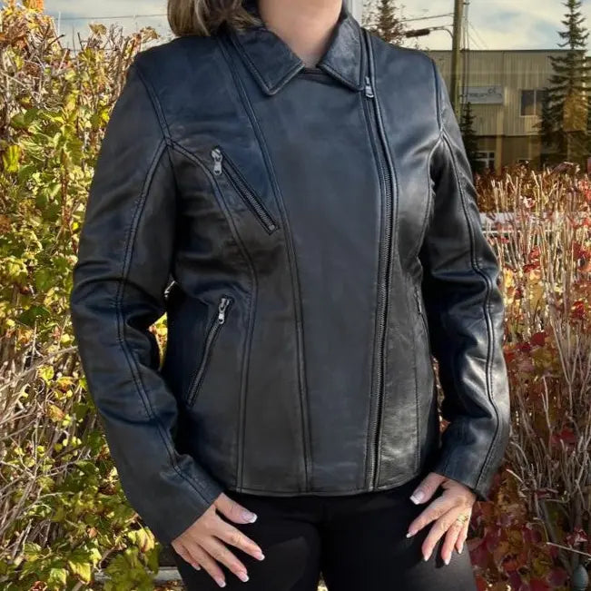 BOL Damen Lederjacke im Biker-Stil aus LammlederEX-STOCK Canada