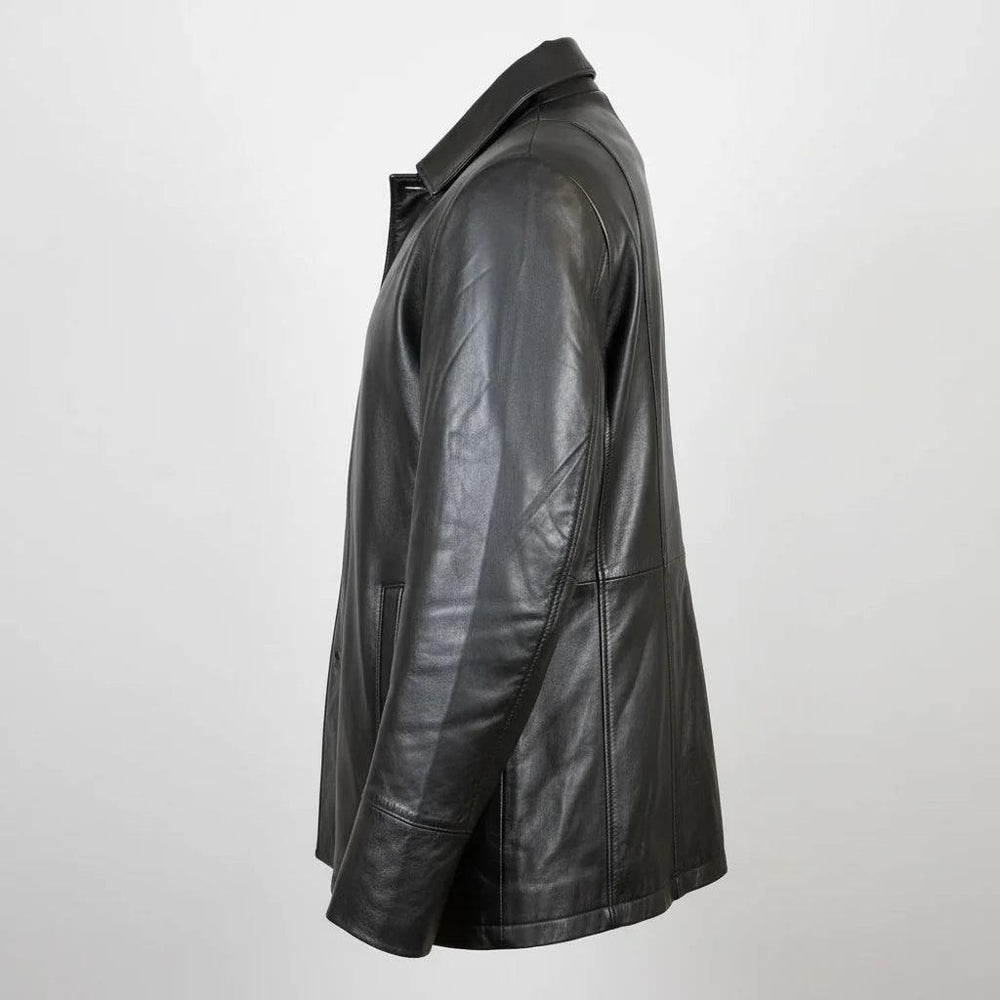 Veste classique pour femme en cuir d'agneau mi-longueEX-STOCK Canada
