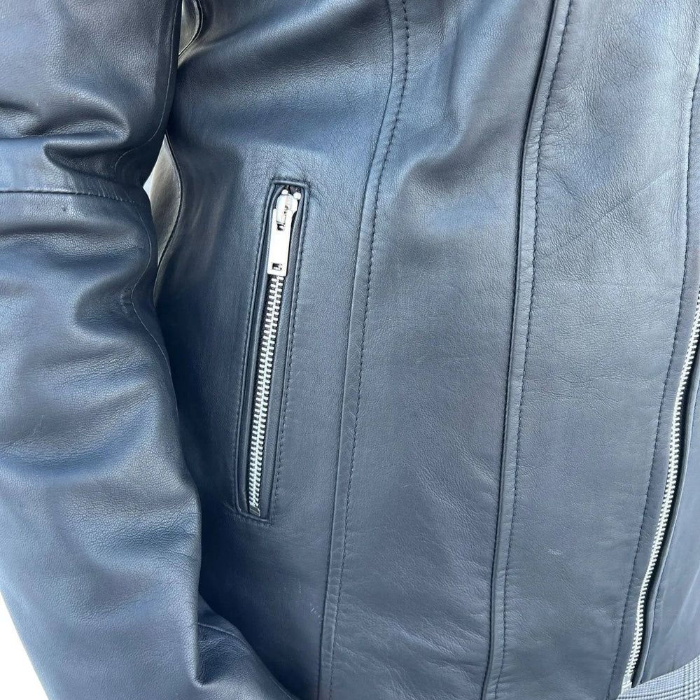 Chaqueta de cuero con hombros acanalados para mujer Paulina de BOLEX-STOCK Canada