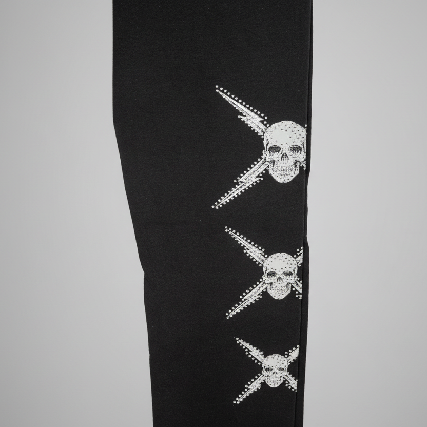 Leggings pour femmes BOL avec crâne en strass