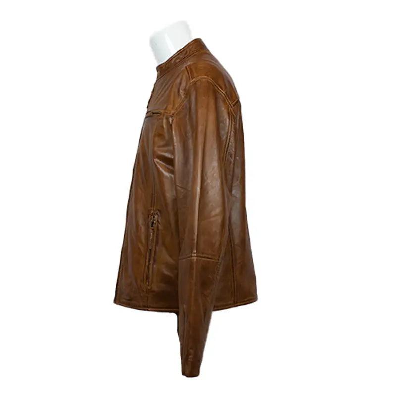 BOL Men's Snap Collar Lamb Leather Jacket EX-STOCK Canada