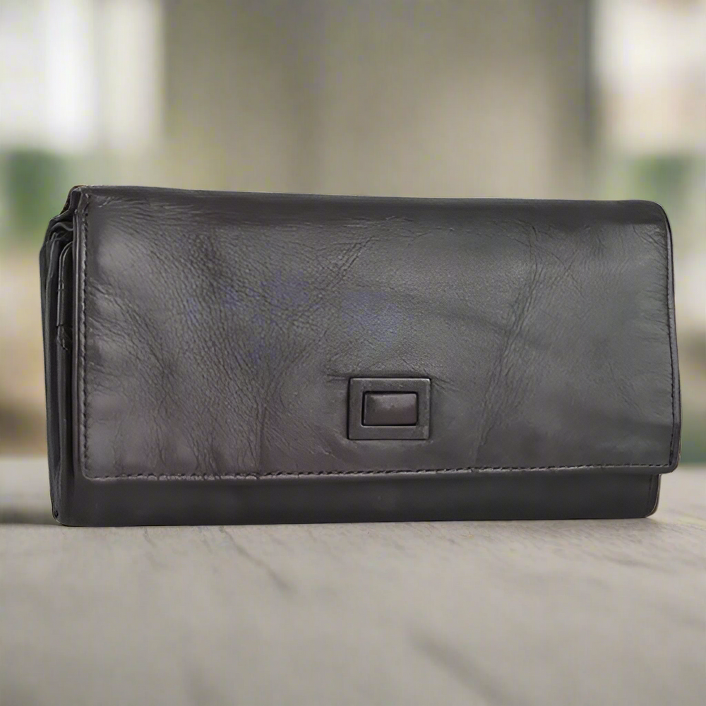 Cartera de cuero cuadrada con etiqueta para mujer BOLEX-STOCK Canada