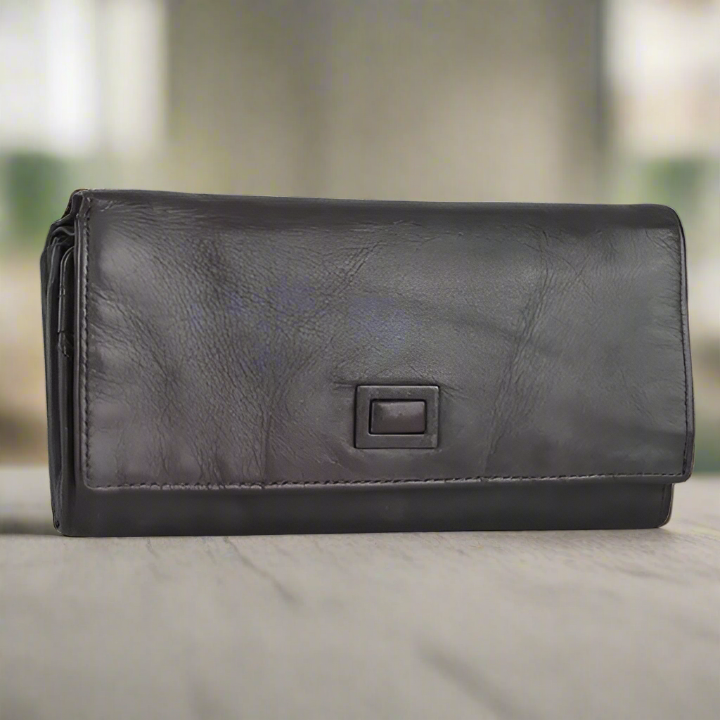 Cartera de cuero cuadrada con etiqueta para mujer BOLEX-STOCK Canada