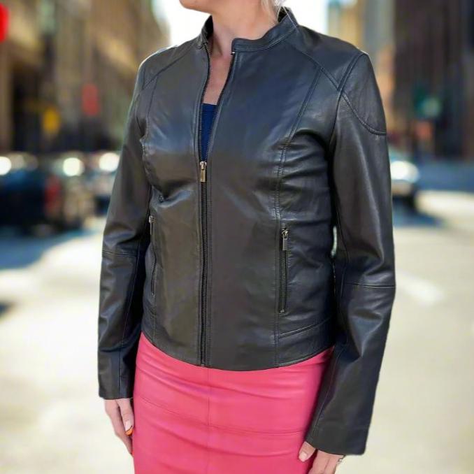 Chaqueta de cuero vintage para mujer BOL de TexasEX-STOCK Canada