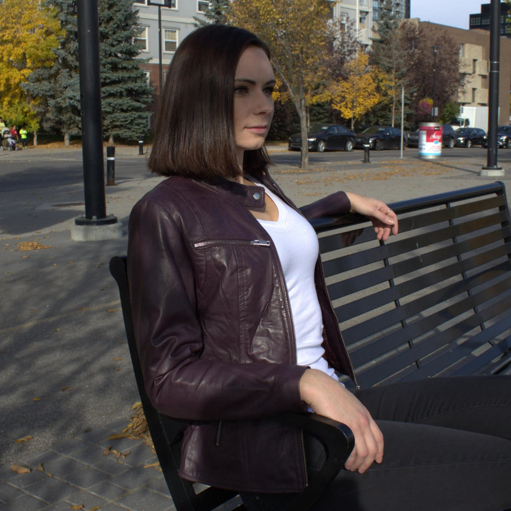 Chaqueta de cuero para mujer BOL con bolsillo y cremalleraEX-STOCK Canada