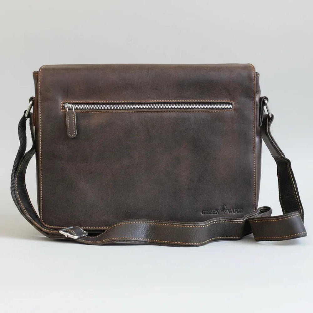 Sac d'ordinateur portable en cuir Greenwood