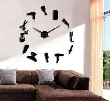 Barber Shop Hair Tools Oversized DIY Wall Clock - EX-STOCK Canada