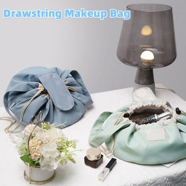 Borsa Makeup con Coulisse a Forma di Barile, Grande Capacità, Borsa Cosmetica per Donna, Organizer per Articoli da Toilette, Pochette, Custodia da Viaggio per DonnaEX-STOCK Canada