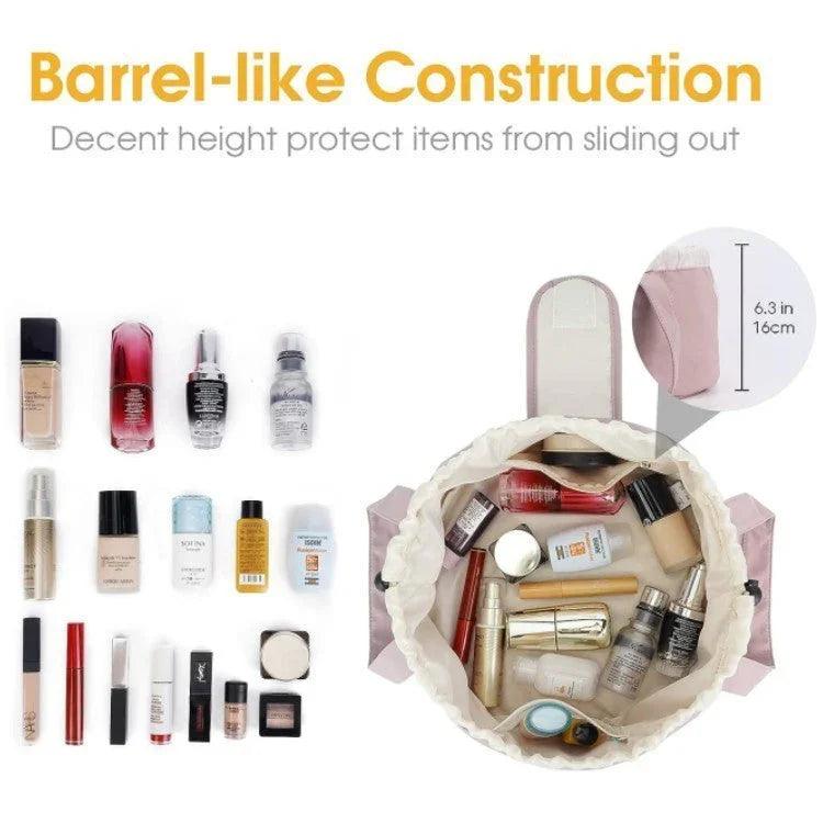 Barrel Drawstring Makeup Bag Large Capacity Women's Cosmetic Bag Toiletries Organizer Pouch Lady Travel Storage Case EX-STOCK Canada