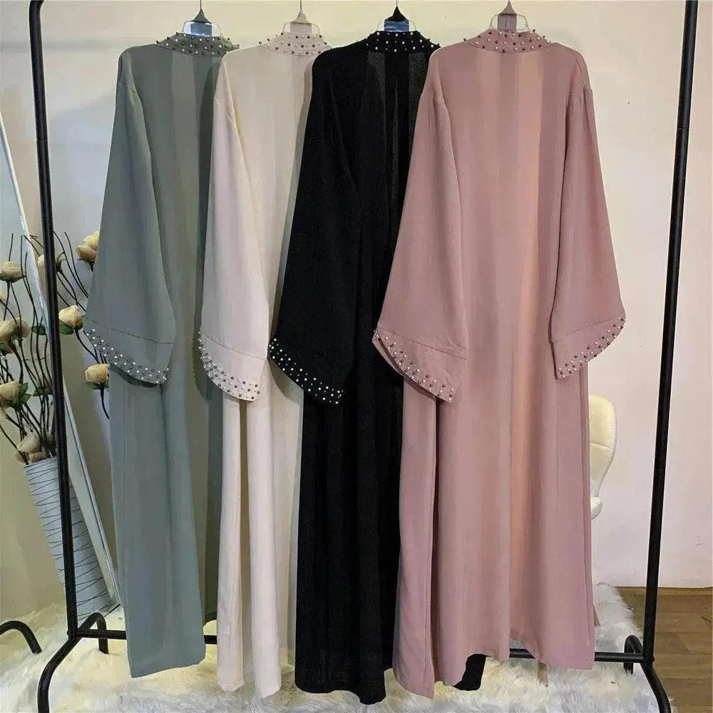 Beaded Arab Lace Up Cardigan Robe - EX-STOCK Canada