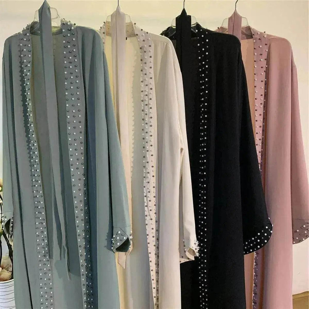 Beaded Arab Lace Up Cardigan Robe - EX-STOCK Canada