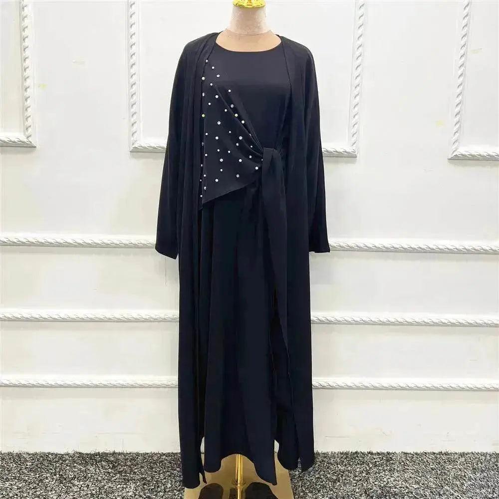 Ensemble deux pièces pour femmes arabe uni avec perles - EX-STOCK Canada