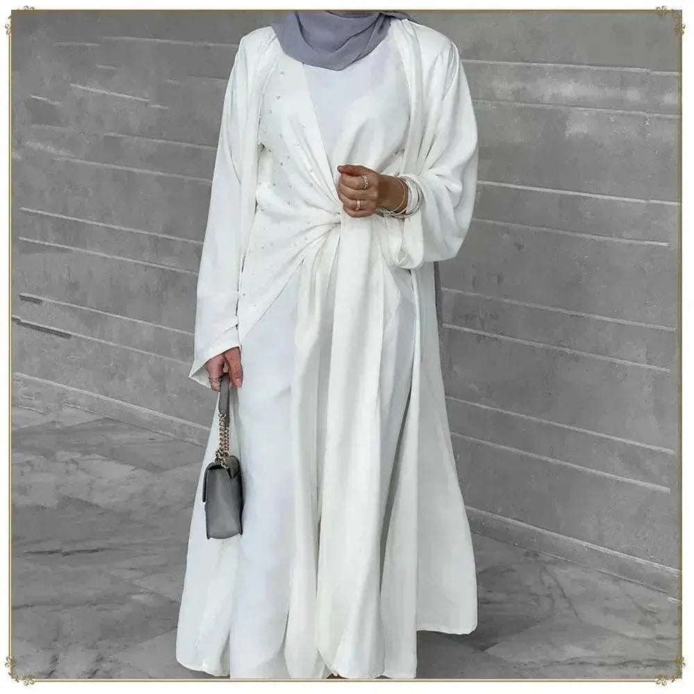 Beaded Women's Arab Solid Color Two-piece Suit - EX-STOCK Canada