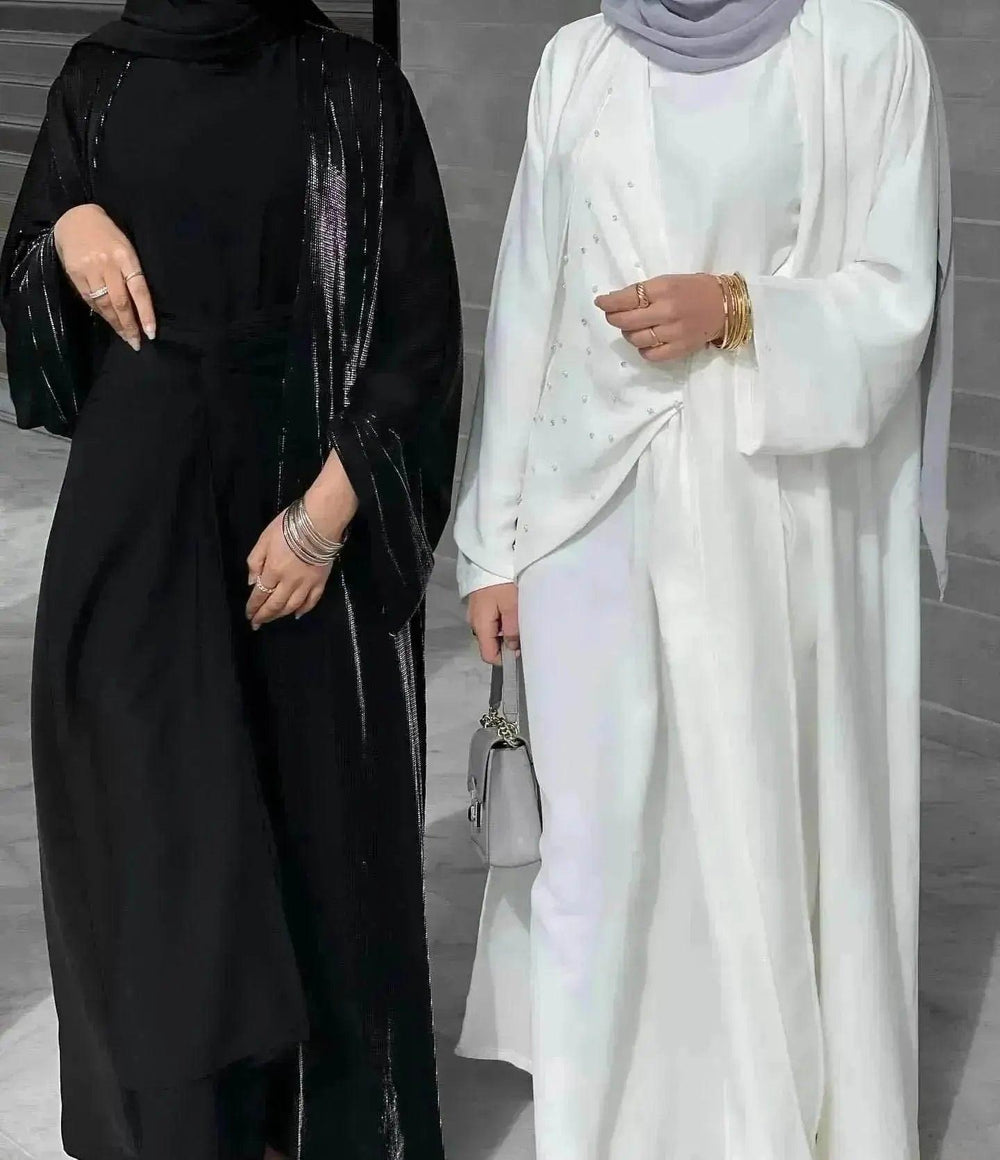 Ensemble deux pièces pour femmes arabe uni avec perles - EX-STOCK Canada