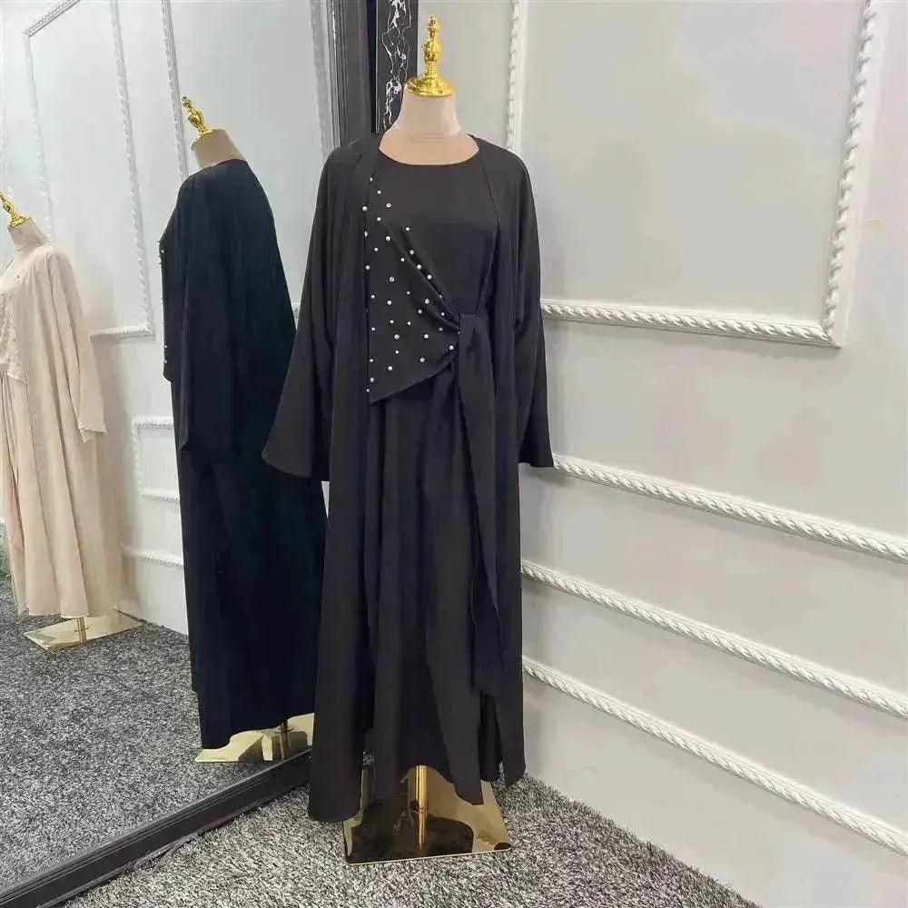 Ensemble deux pièces pour femmes arabe uni avec perles - EX-STOCK Canada