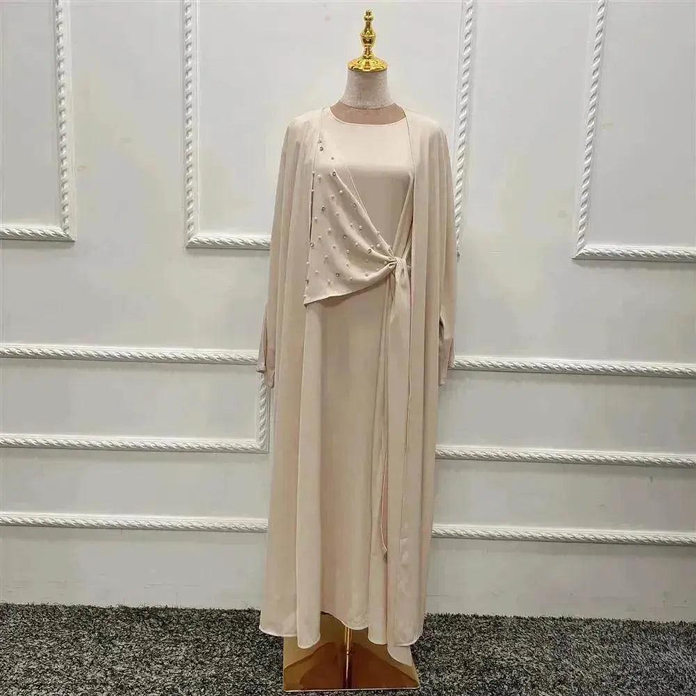 Ensemble deux pièces pour femmes arabe uni avec perles - EX-STOCK Canada