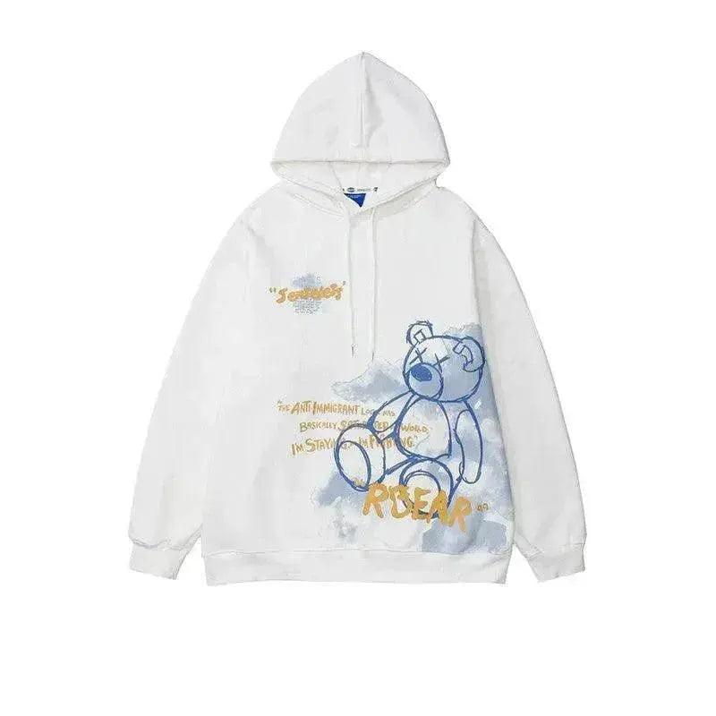 Sweat à capuche imprimé graphique ours - EX-STOCK Canada