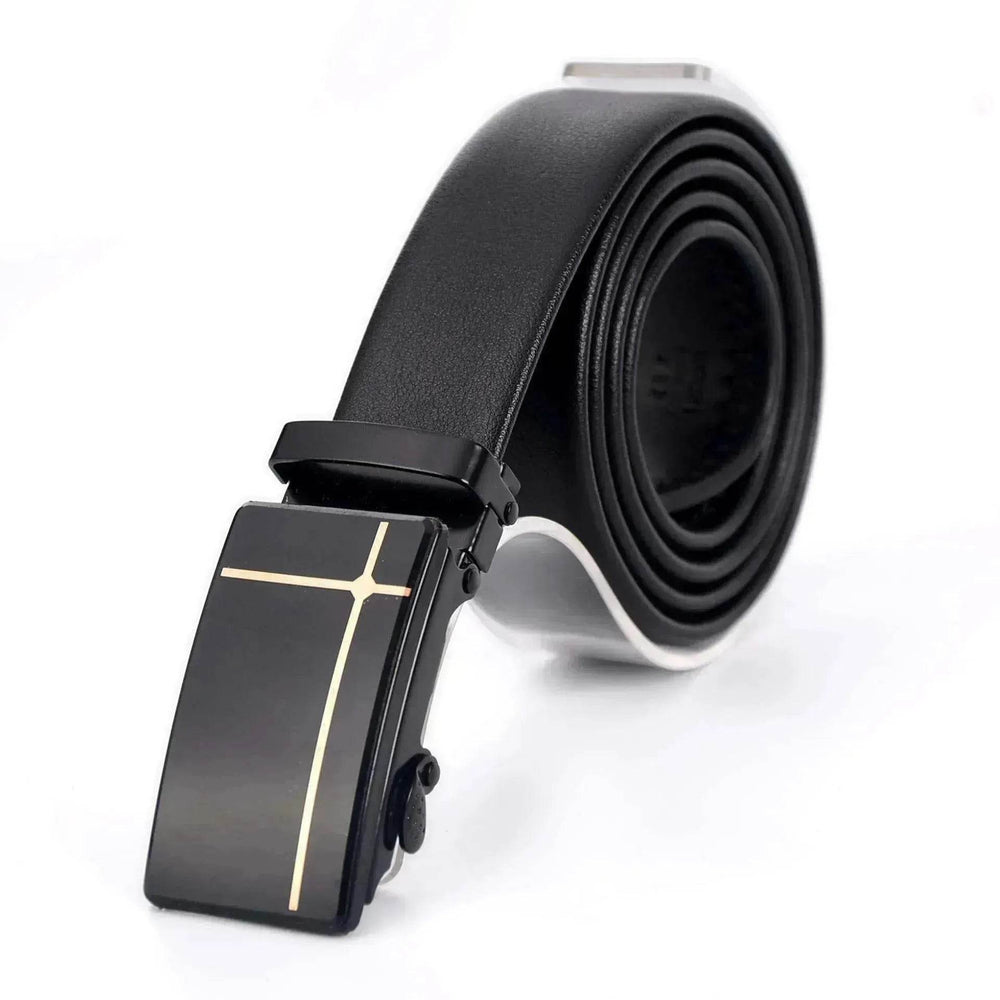 Belt Men's Automatic Buckle Belt Mirror Acrylic Iron Button Men's Business Casual Belt - EX-STOCK Canada
