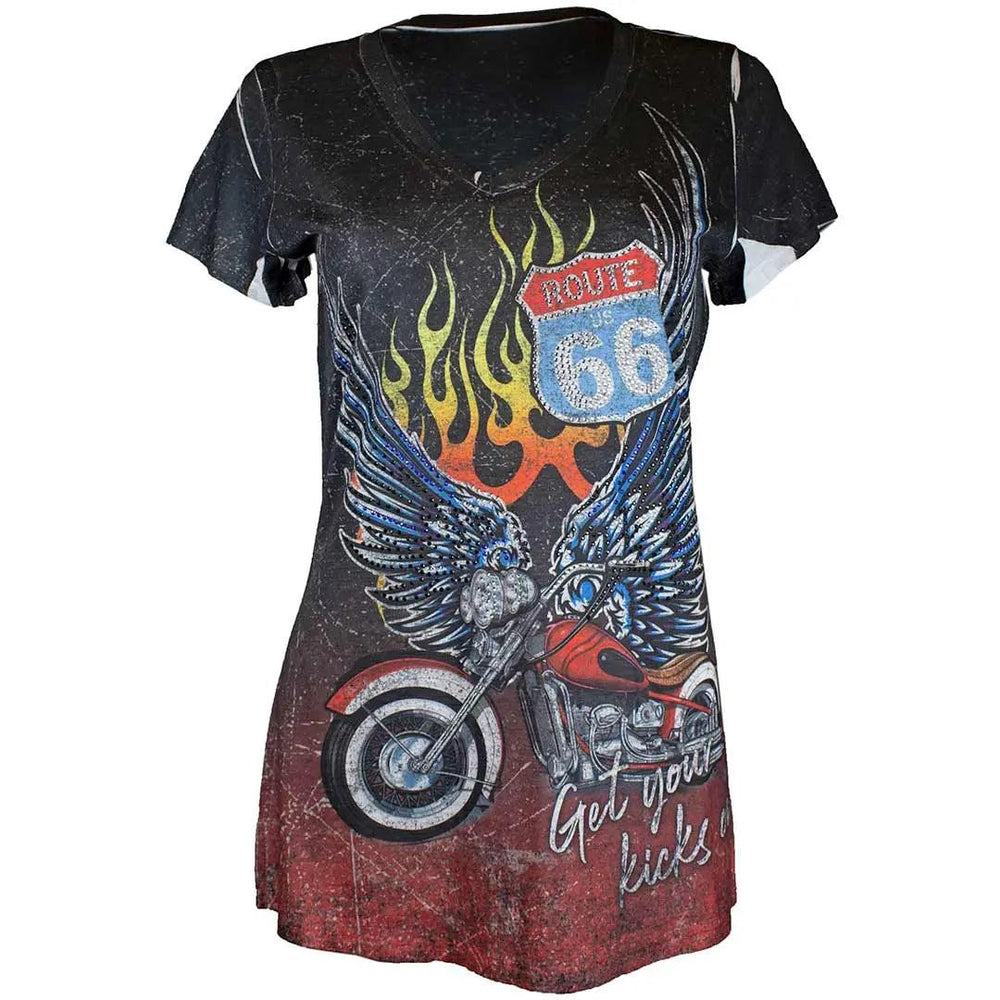 T-shirt Route 66 pour femmes Big Bang ClothingEX-STOCK Canada