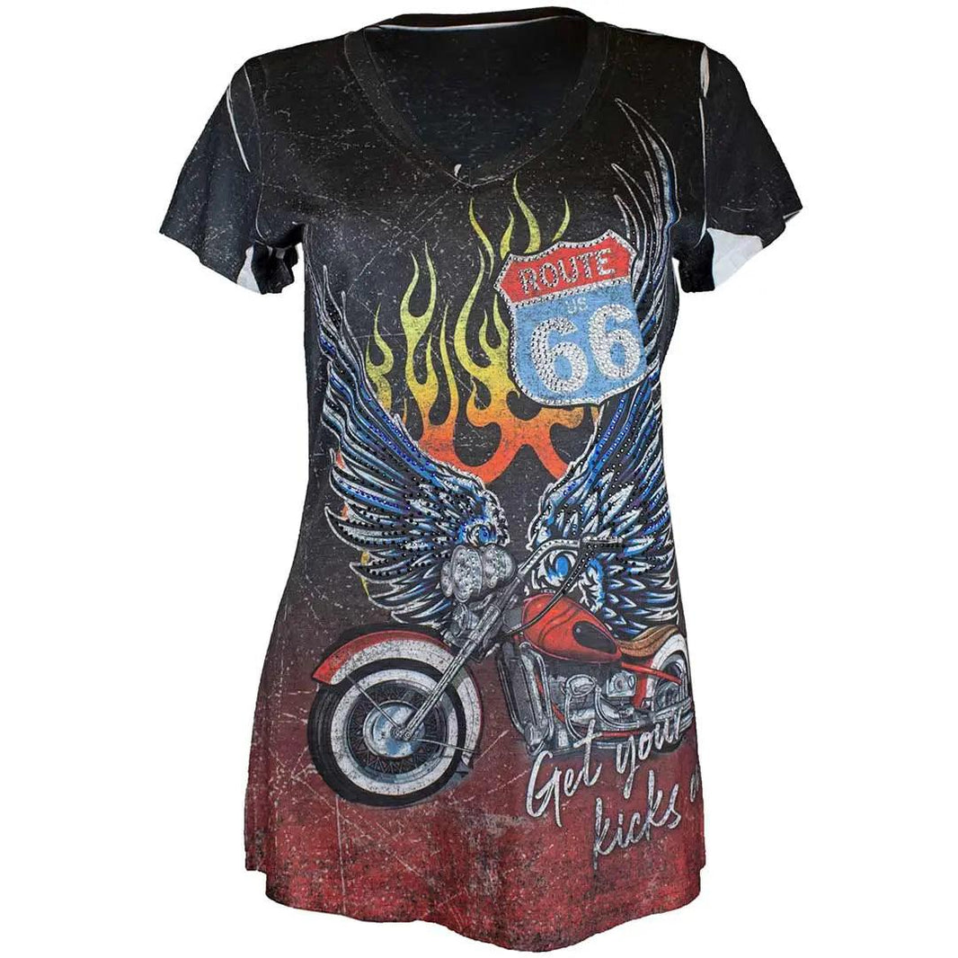 T-shirt Route 66 pour femmes Big Bang ClothingEX-STOCK Canada