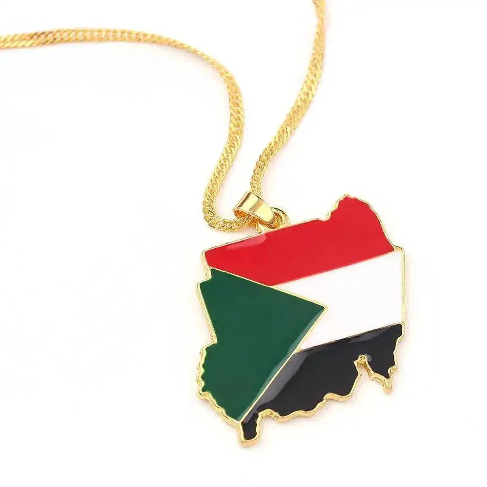Collier Pendentif Carte du Grand Pays - EX-STOCK Canada