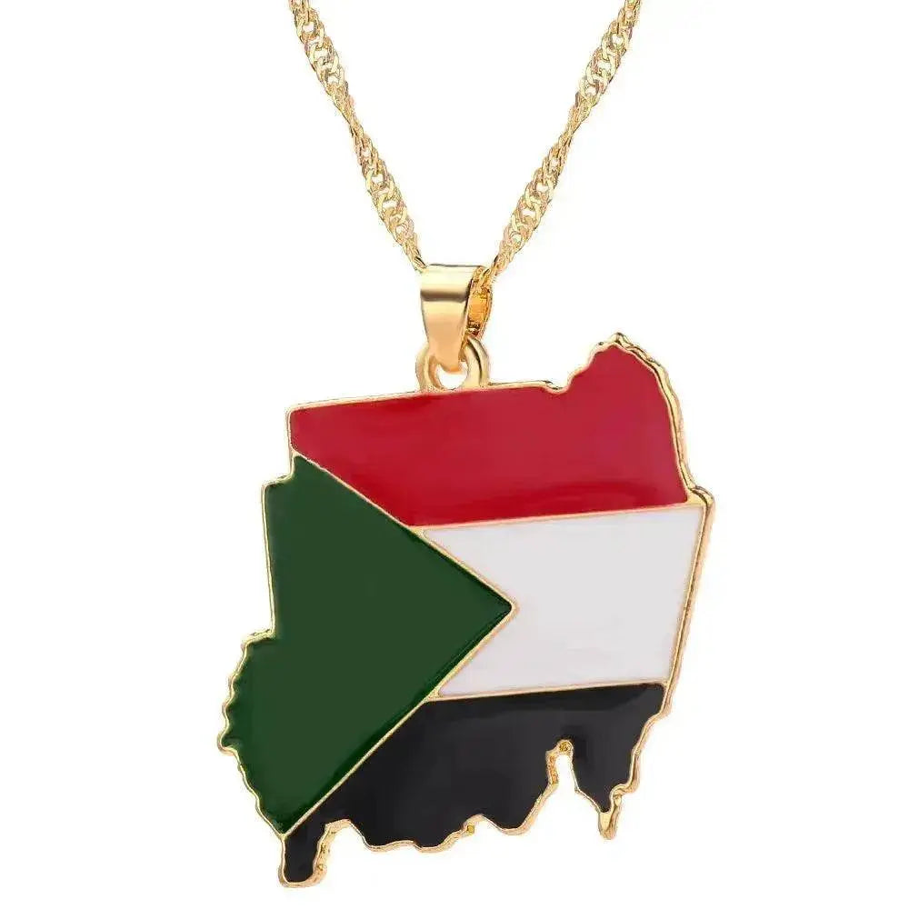 Collier Pendentif Carte du Grand Pays - EX-STOCK Canada