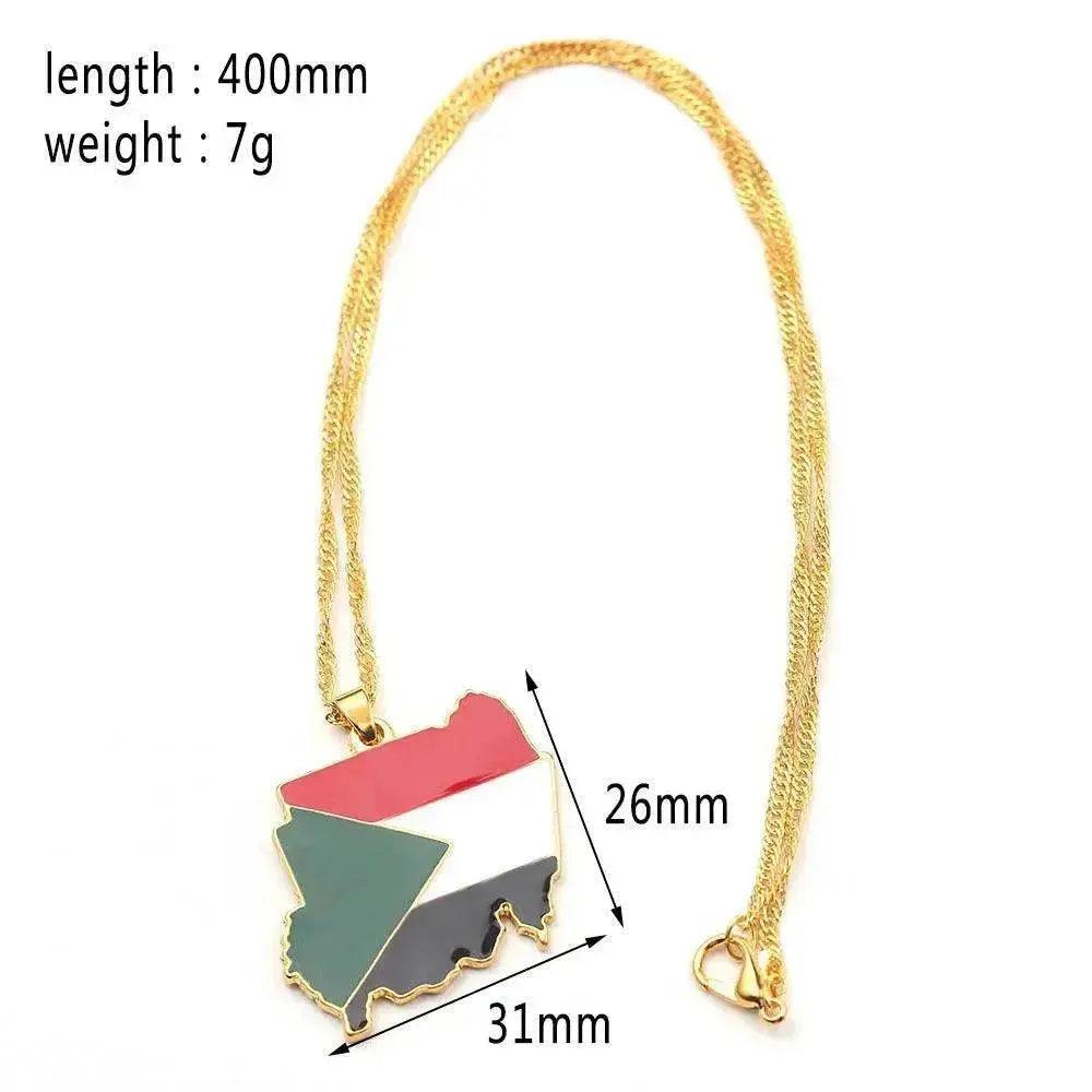Collier Pendentif Carte du Grand Pays - EX-STOCK Canada