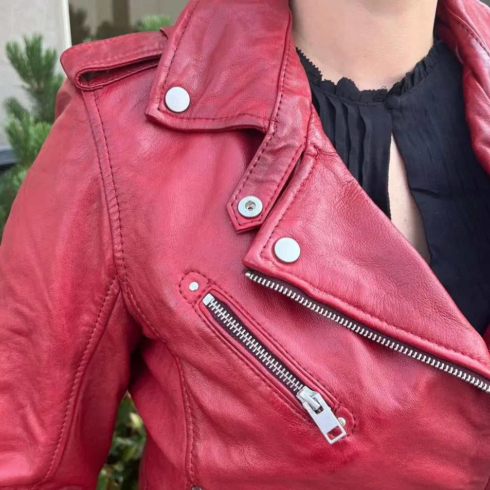 Biker-Look Sheep Leather Jacket EX-STOCK Canada