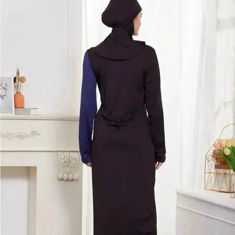 Ensembles Arabes 2 Pièces pour Femmes Noires, Top à Manches Longues, Robe et Pantalon Abaya - EX-STOCK Canada