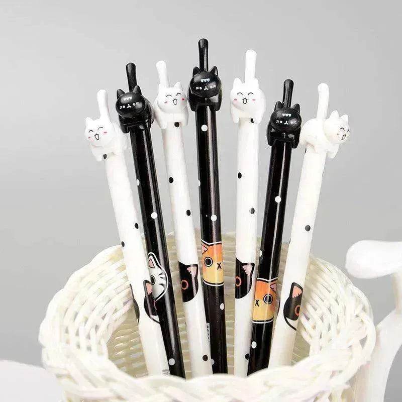 Black & White Cat Pattern Office School Supplies Gel Pen - EX-STOCK Canada