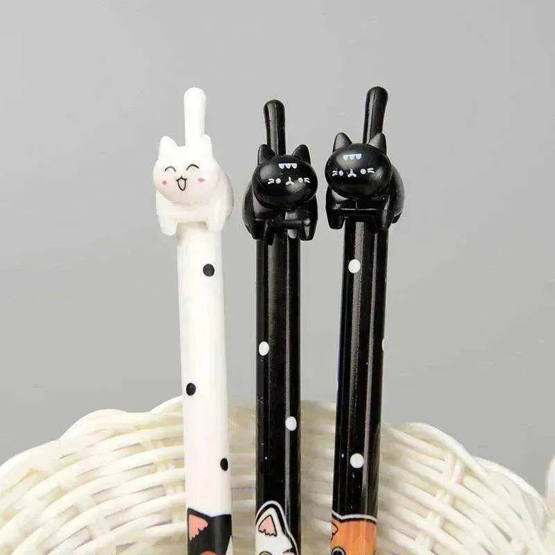 Black & White Cat Pattern Office School Supplies Gel Pen - EX-STOCK Canada
