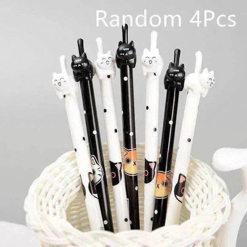 Black & White Cat Pattern Office School Supplies Gel Pen - EX-STOCK Canada