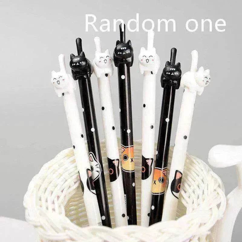 Black & White Cat Pattern Office School Supplies Gel Pen - EX-STOCK Canada