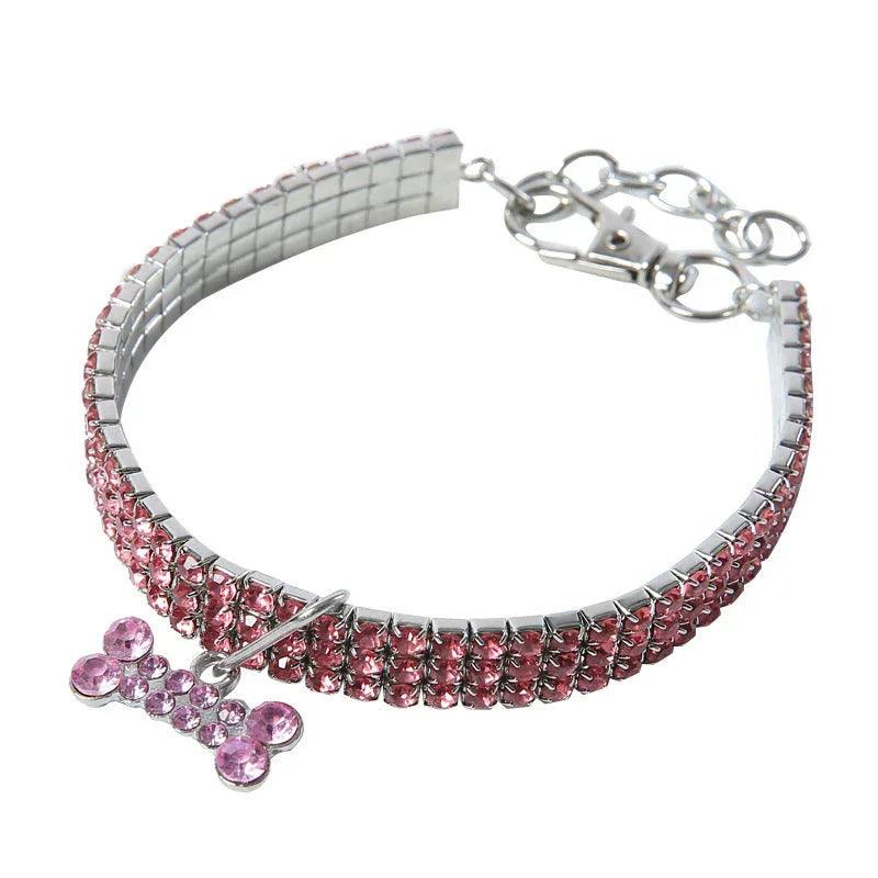 Bling Rhinestone Dog Collar Crystal Puppy Chihuahua Pet Dog Collars Leash For Small Medium Dogs Cats EX-STOCK Canada
