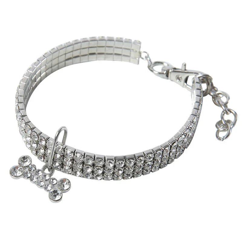 Bling Rhinestone Dog Collar Crystal Puppy Chihuahua Pet Dog Collars Leash For Small Medium Dogs Cats EX-STOCK Canada