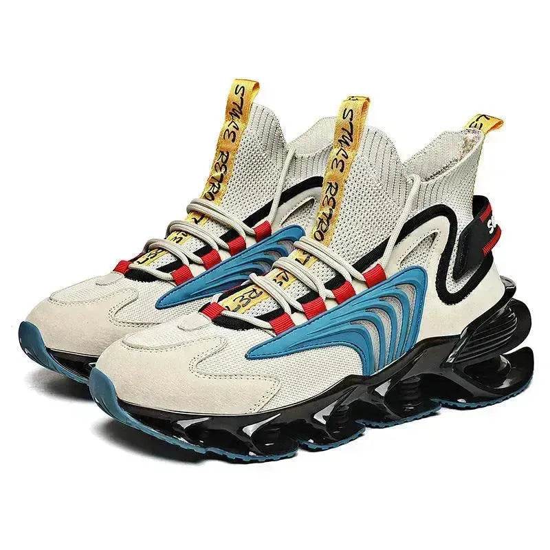 Breathable Fly Woven Mesh High-top Thick-soled Old Shoes Casual Sports Socks Running Shoes - EX-STOCK Canada