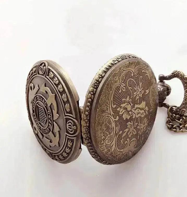 ساعة جيب موحدة للجنسين بموضوع خفر السواحل الأمريكي لعام 1790 بلون البرونز. EX-STOCK Canada
