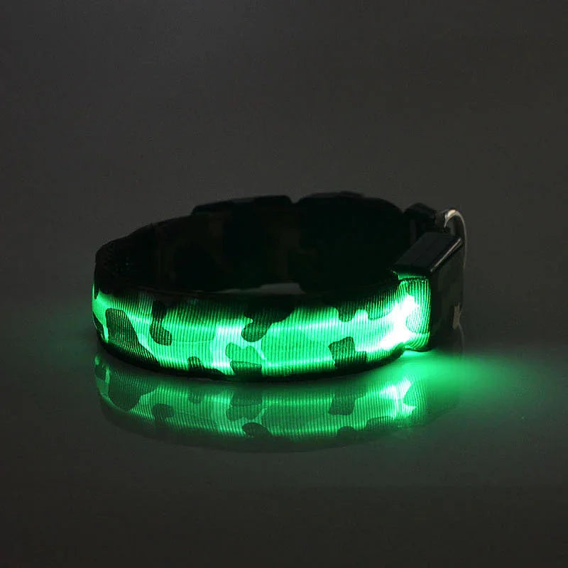 Camouflage pet supplies luminous dog collar EX-STOCK Canada