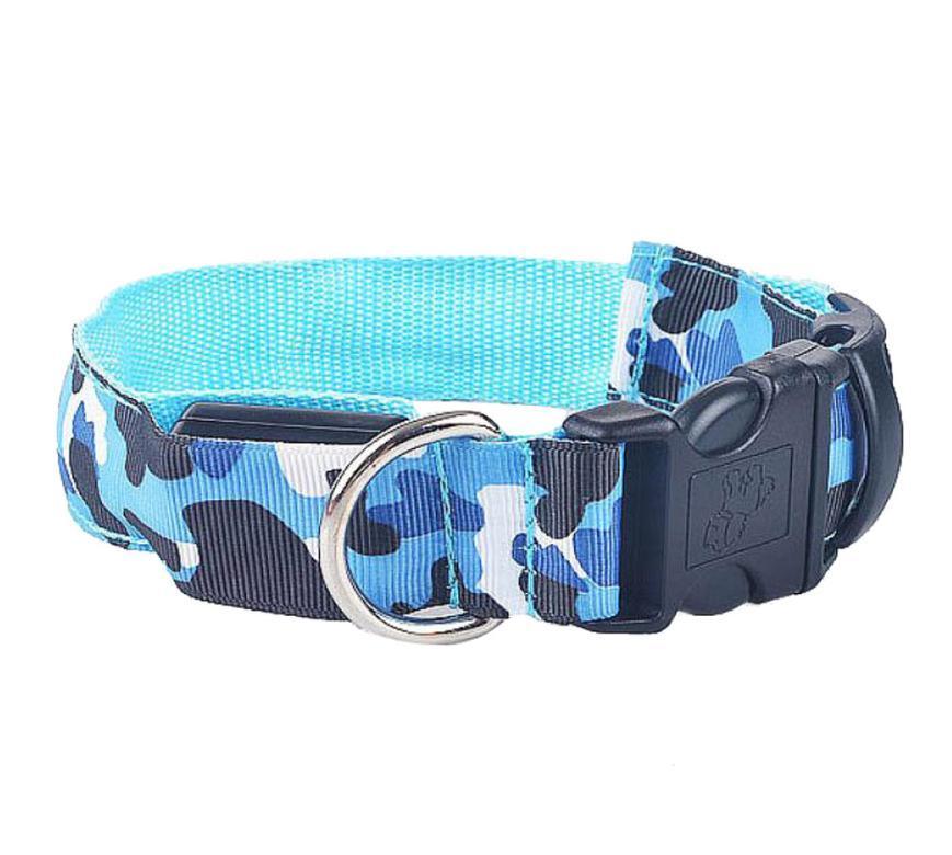Camouflage pet supplies luminous dog collar EX-STOCK Canada