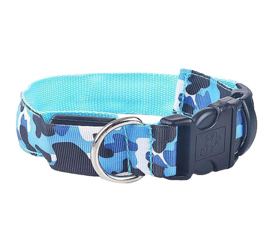 Camouflage pet supplies luminous dog collar EX-STOCK Canada